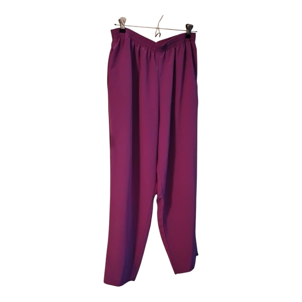 Maggie Sweet Pants, Purple, Polyester, Women's Size Petite Medium, Pre-owned